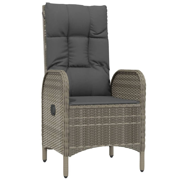 Set mobilier grădină cu perne, 5 piese, negru și gri, poliratan - WALTI WALTI