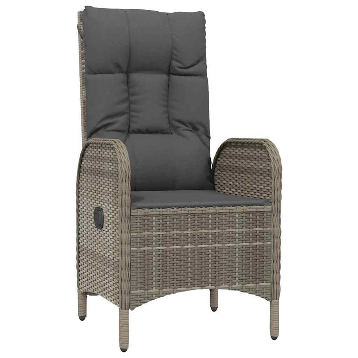 Set mobilier grădină cu perne, 5 piese, negru și gri, poliratan - WALTI WALTI