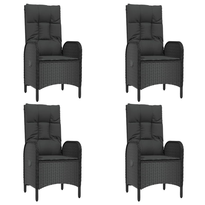 Set mobilier de grădină cu perne, 5 piese, negru, poliratan - WALTI WALTI