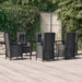 Set mobilier de grădină cu perne, 7 piese, negru, poliratan - WALTI WALTI