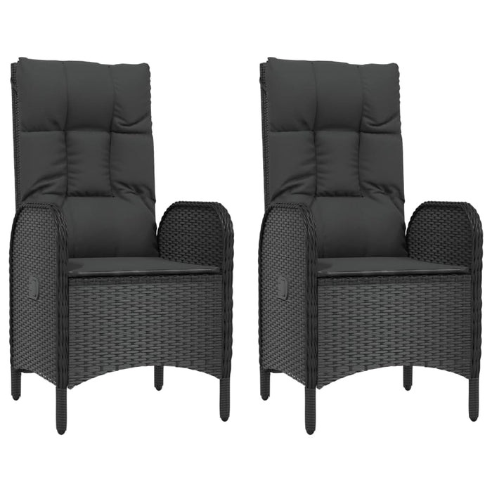 Set mobilier de grădină cu perne, 5 piese, negru, poliratan - WALTI WALTI