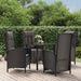 Set mobilier de grădină cu perne, 5 piese, negru, poliratan - WALTI WALTI