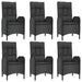 Set mobilier de grădină cu perne, 9 piese, negru, poliratan - WALTI WALTI