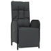 Set mobilier de grădină cu perne, 9 piese, negru, poliratan - WALTI WALTI