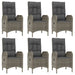 Set mobilier de grădină cu perne, 7 piese, negru/gri, poliratan - WALTI WALTI
