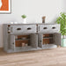 Servante, 2 piese, gri beton, lemn prelucrat - WALTI WALTI