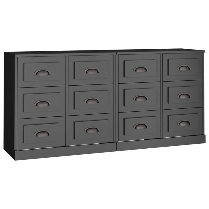 Servante, 2 piese, negru, lemn prelucrat WALTI