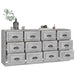 Servante, 2 piese, gri beton, lemn prelucrat - WALTI WALTI