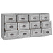 Servante, 2 piese, gri beton, lemn prelucrat - WALTI WALTI