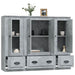 Dulapuri înalte, 3 buc., gri beton, lemn prelucrat - WALTI WALTI