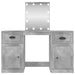 Masă de toaletă cu LED, gri beton, 130x50x132,5 cm - WALTI WALTI