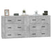 Servante, 2 piese, gri beton, lemn prelucrat - WALTI WALTI