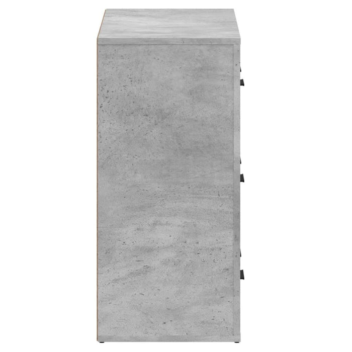 Servante, 2 piese, gri beton, lemn prelucrat - WALTI WALTI