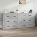 Servante, 2 piese, gri beton, lemn prelucrat - WALTI WALTI