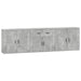 Servante, 3 piese, gri beton, lemn prelucrat - WALTI WALTI
