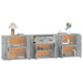 Servante, 3 piese, gri beton, lemn prelucrat - WALTI WALTI