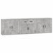 Servante, 3 piese, gri beton, lemn prelucrat - WALTI WALTI