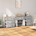 Servante, 3 piese, gri beton, lemn prelucrat - WALTI WALTI