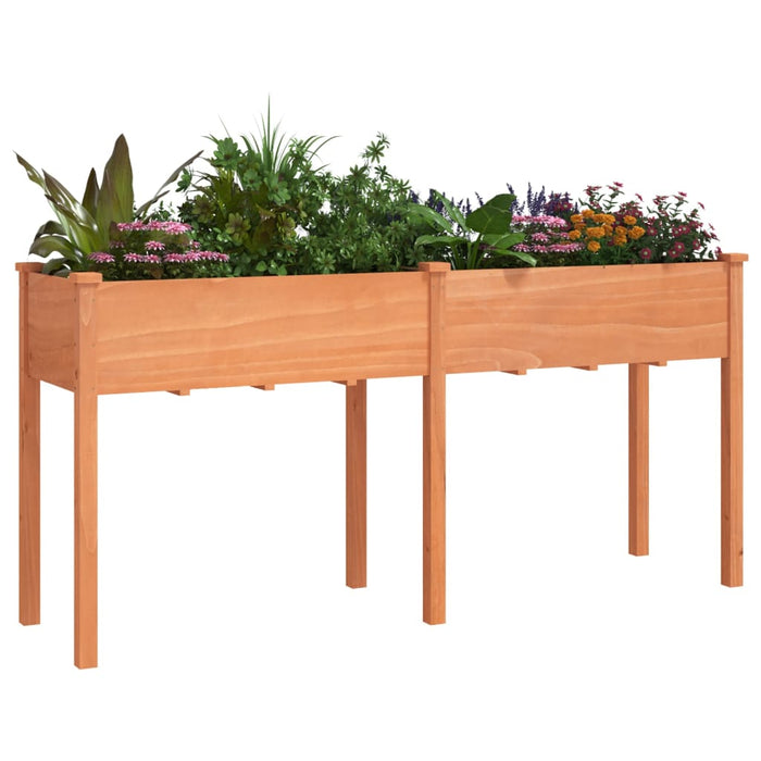 Jardinieră cu căptușeală, maro, 161x45x76 cm, lemn masiv brad - WALTI WALTI