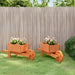 Jardiniere tip roabă, 2 buc., 47x15x19 cm, lemn masiv de brad - WALTI WALTI