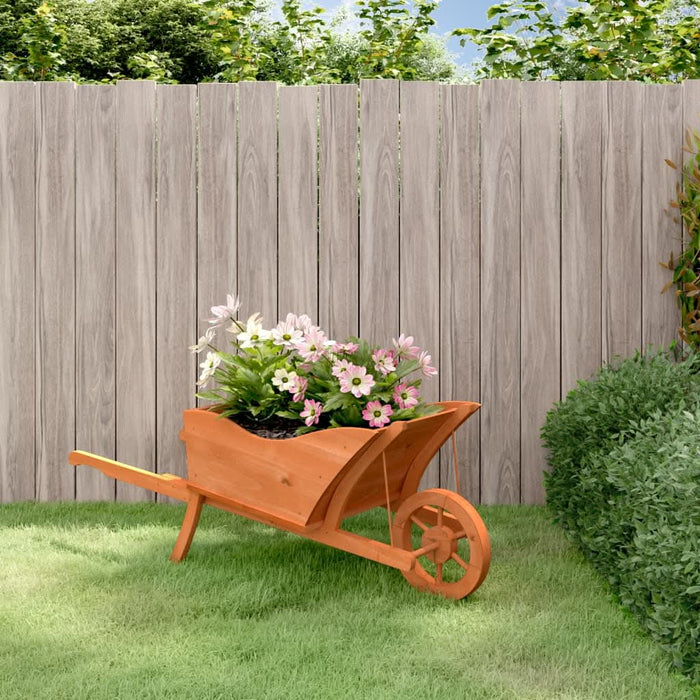 Jardinieră tip roabă, 128x45,5x43 cm, lemn masiv de brad - WALTI WALTI