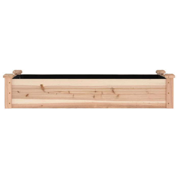 Strat de grădină înălțat cu căptușeală, 120x45x25 cm, lemn brad - WALTI WALTI