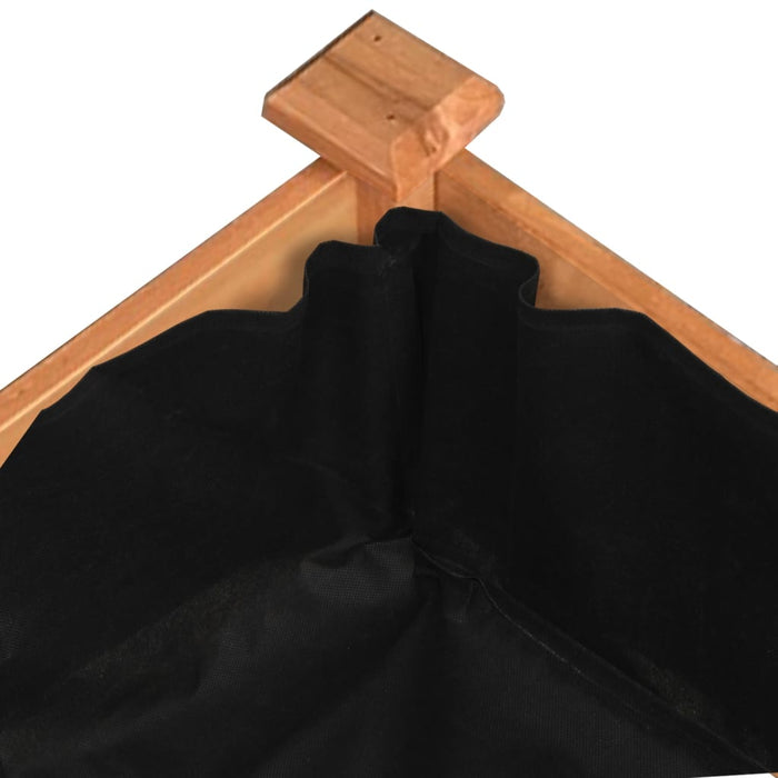 Strat grădină înălțat cu căptușeală maro 120x45x25 cm lemn brad - WALTI WALTI