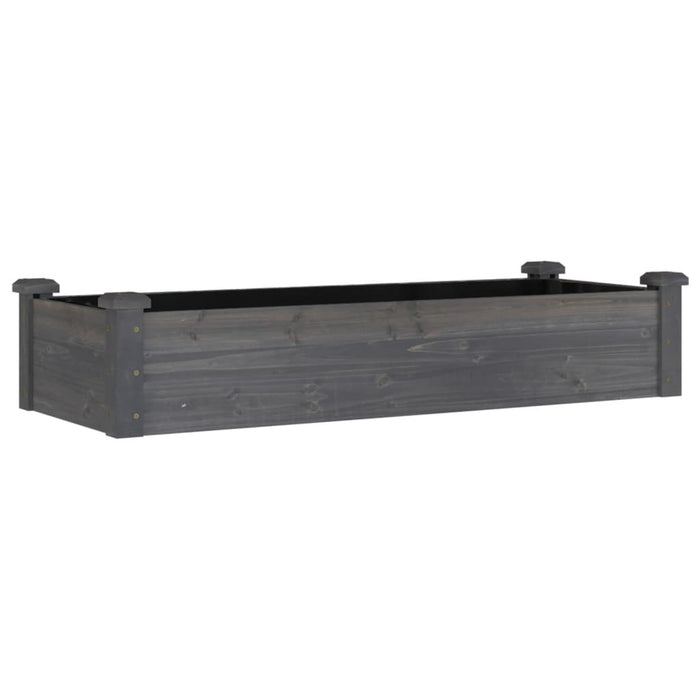 Strat grădină înălțat cu căptușeală gri 120x45x25 cm lemn brad - WALTI WALTI