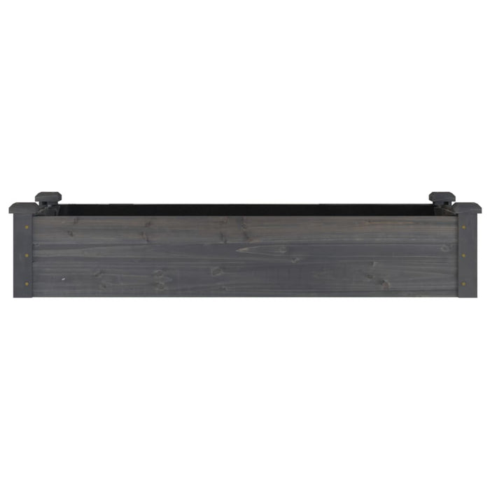 Strat grădină înălțat cu căptușeală gri 120x45x25 cm lemn brad - WALTI WALTI