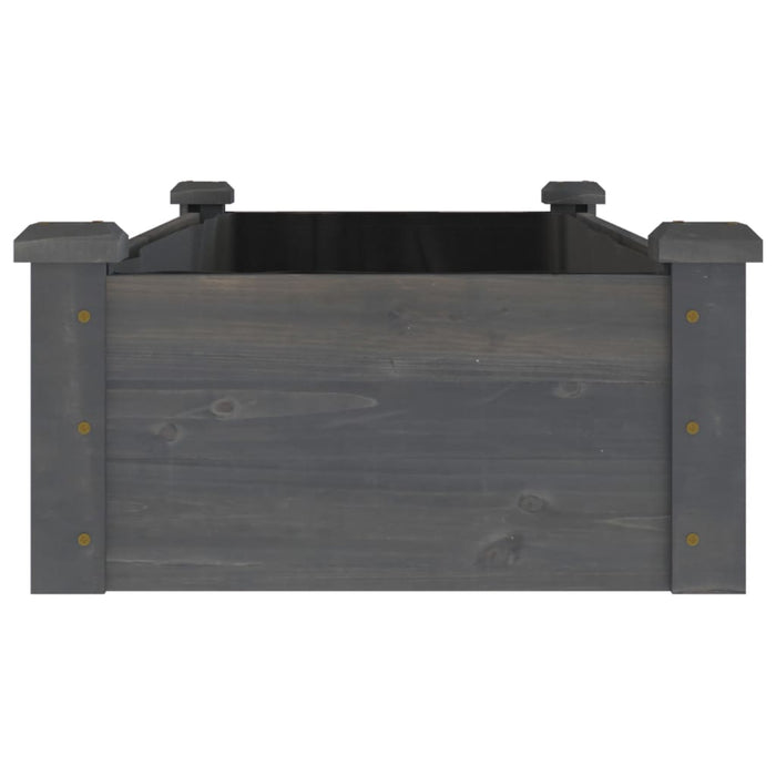 Strat grădină înălțat cu căptușeală gri 120x45x25 cm lemn brad - WALTI WALTI