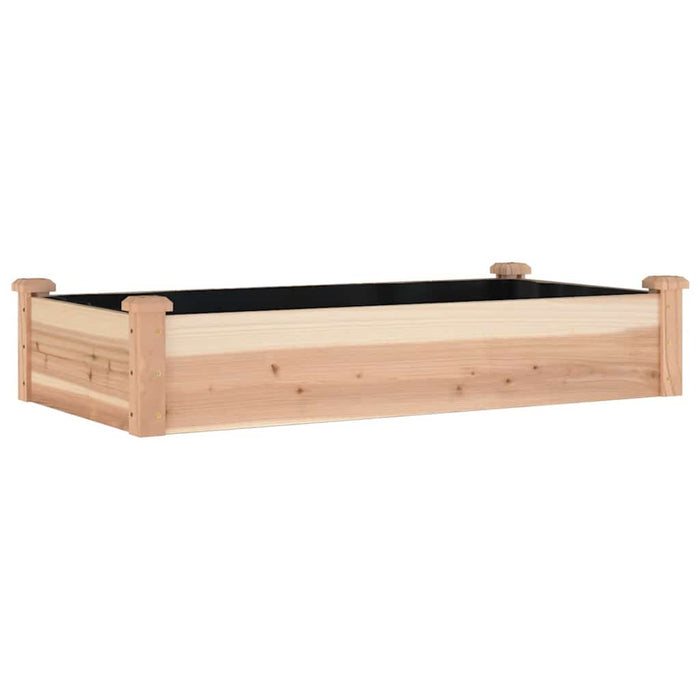 Strat de grădină înălțat cu căptușeală, 120x60x25 cm, lemn brad - WALTI WALTI