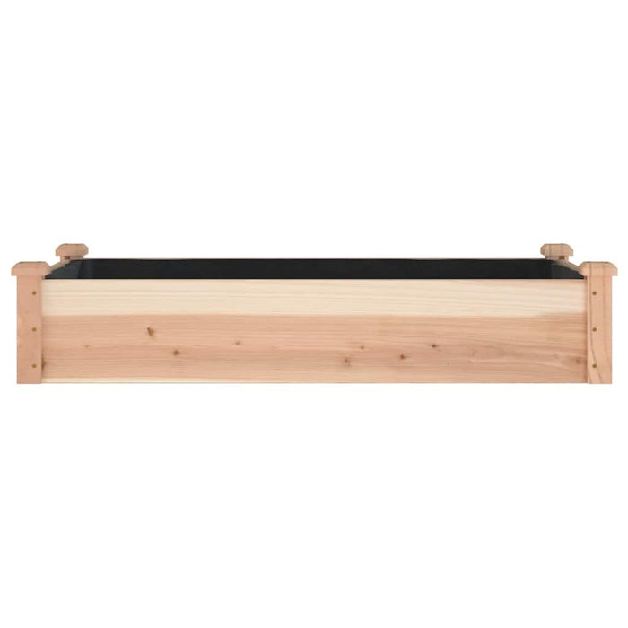 Strat de grădină înălțat cu căptușeală, 120x60x25 cm, lemn brad - WALTI WALTI