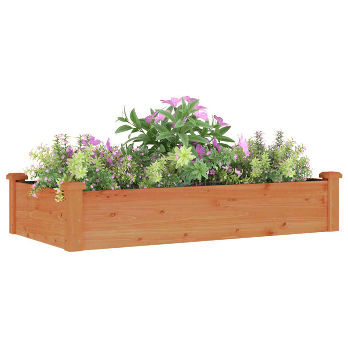Strat grădină înălțat cu căptușeală maro 120x60x25 cm lemn brad - WALTI WALTI
