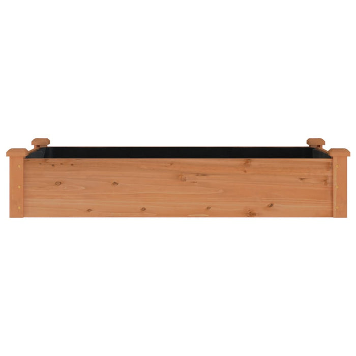 Strat grădină înălțat cu căptușeală maro 120x60x25 cm lemn brad - WALTI WALTI