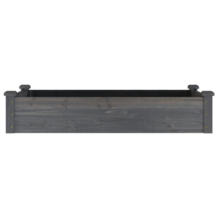 Strat grădină înălțat cu căptușeală gri 120x60x25 cm lemn brad - WALTI WALTI