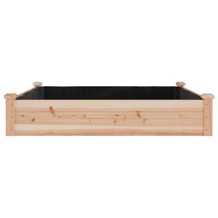 Strat de grădină înălțat cu căptușeală, 120x120x25 cm lemn brad - WALTI WALTI