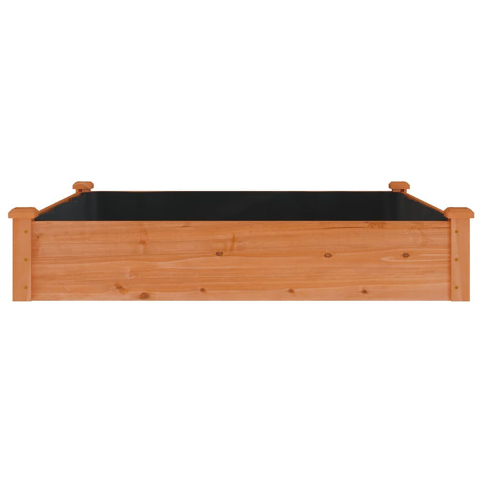 Strat grădină înălțat căptușeală, maro 120x120x25 cm lemn brad - WALTI WALTI