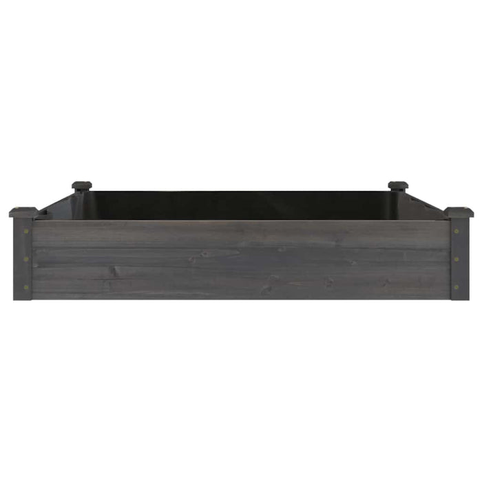 Strat grădină înălțat cu căptușeală gri 120x120x25 cm lemn brad - WALTI WALTI