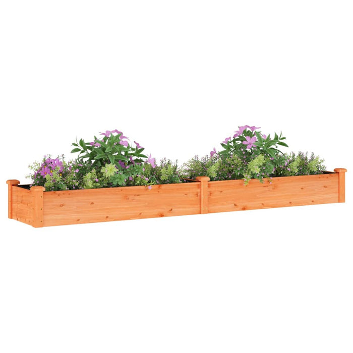 Strat grădină înălțat cu căptușeală maro 240x45x25 cm lemn brad - WALTI WALTI