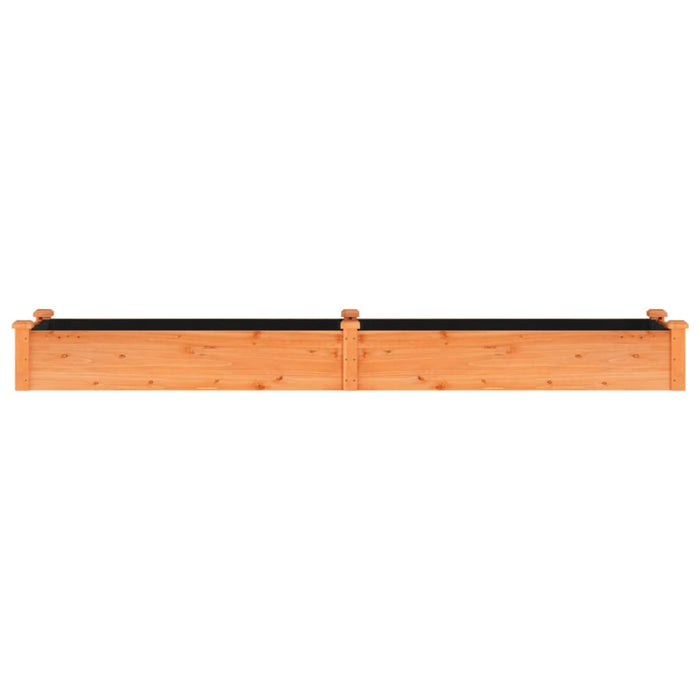 Strat grădină înălțat cu căptușeală maro 240x45x25 cm lemn brad - WALTI WALTI