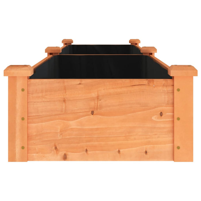 Strat grădină înălțat cu căptușeală maro 240x45x25 cm lemn brad - WALTI WALTI