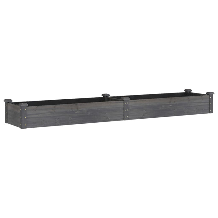 Strat grădină înălțat cu căptușeală gri 240x45x25 cm, lemn brad - WALTI WALTI