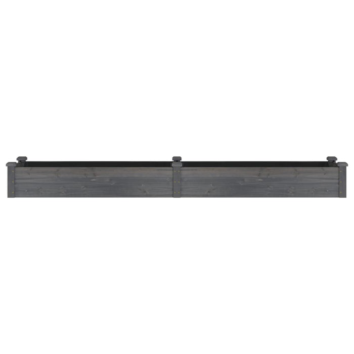 Strat grădină înălțat cu căptușeală gri 240x45x25 cm, lemn brad - WALTI WALTI