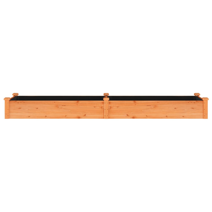 Strat grădină înălțat cu căptușeală maro 240x60x25 cm lemn brad - WALTI WALTI