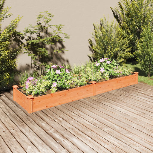 Strat grădină înălțat cu căptușeală maro 240x60x25 cm lemn brad - WALTI WALTI