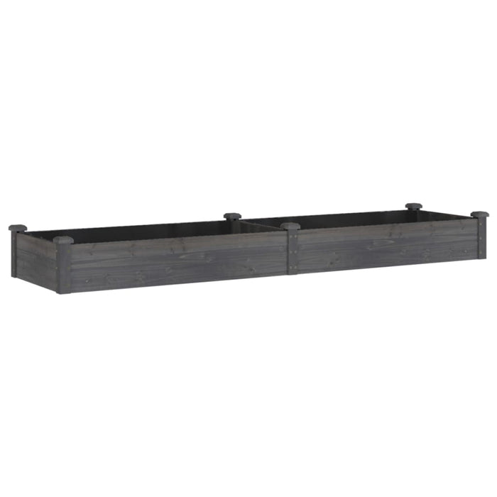 Strat grădină înălțat cu căptușeală gri 240x60x25 cm, lemn brad - WALTI WALTI
