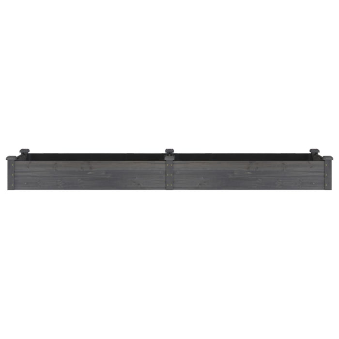Strat grădină înălțat cu căptușeală gri 240x60x25 cm, lemn brad - WALTI WALTI