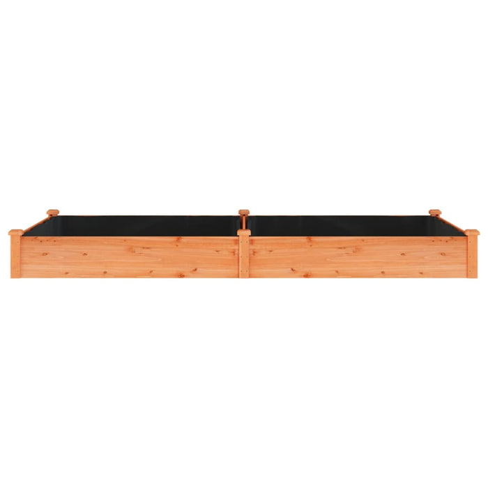 Strat grădină înălțat cu căptușeală maro 240x120x25cm lemn brad - WALTI WALTI