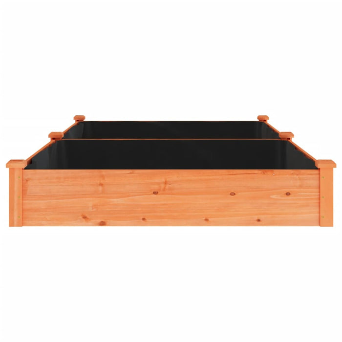 Strat grădină înălțat cu căptușeală maro 240x120x25cm lemn brad - WALTI WALTI