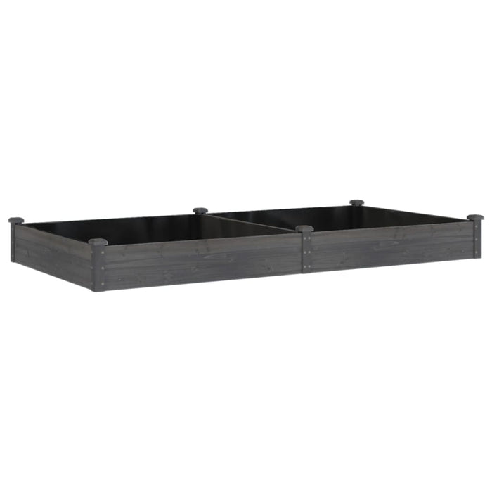Strat grădină înălțat cu căptușeală gri 240x120x25cm, lemn brad - WALTI WALTI